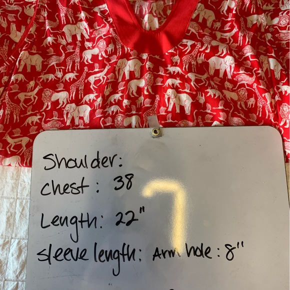 Maeve Anthropologie Tank Top Women 2 Red Safari Animal Sleeveless - Picture 7 of 7